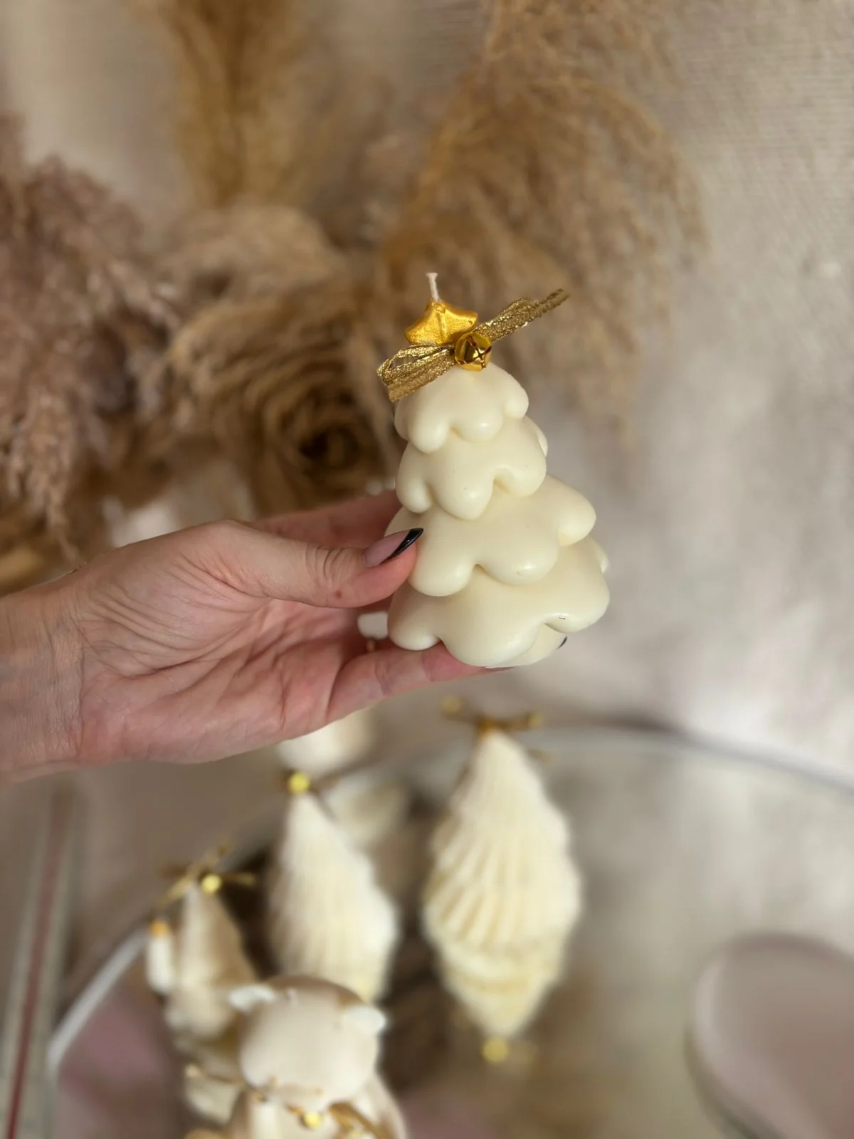 Arbol navideño pomposo 10cm - Lume Velas Artesanales