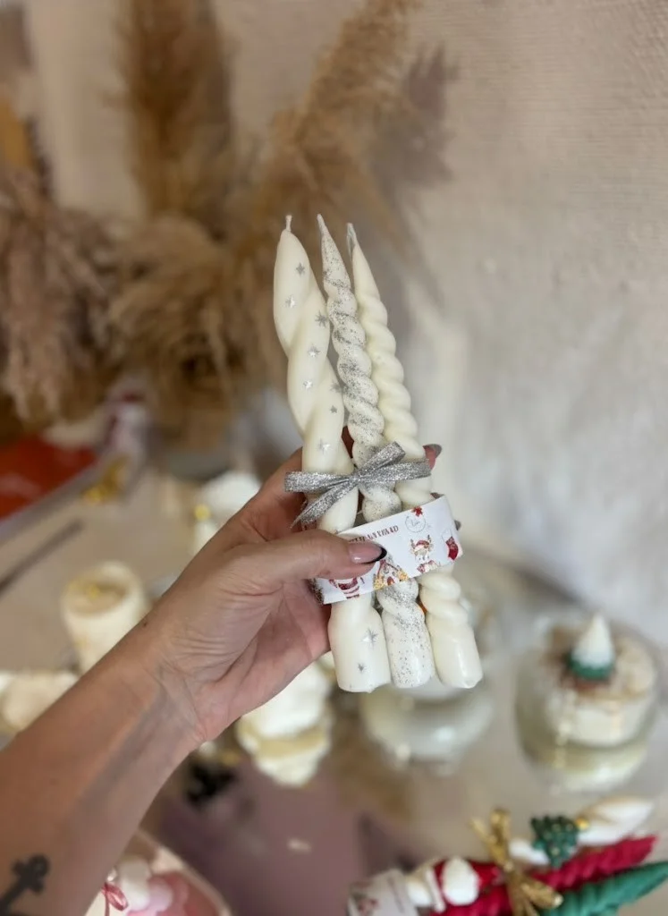 Set Velas Navideñas Silver - Lume Velas Artesanales