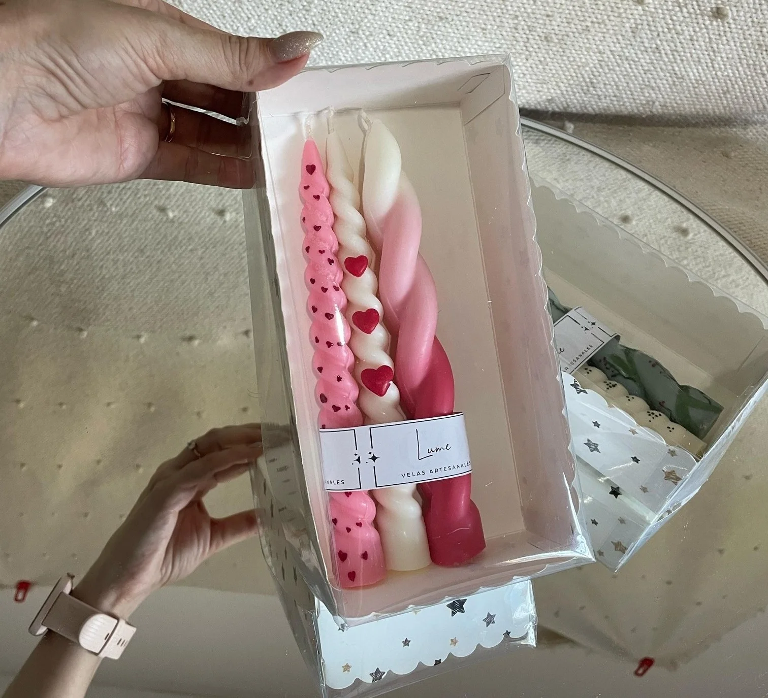 Set 3 Velas Amore de 20 cm