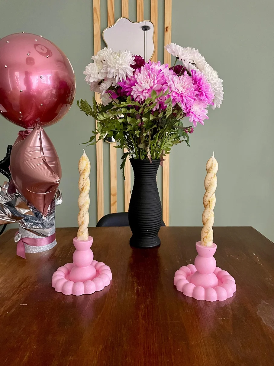 Vela 20cm con Portacandelabro